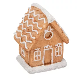 Mézeskalács házikó LED-es polyresin 8cm