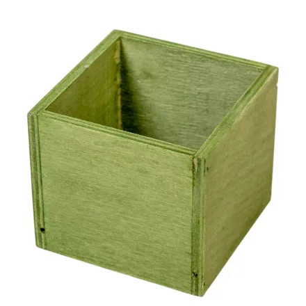 Dekoláda country-zöld rusztikus kocka M8x9x9cm