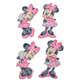 Nyomtatott dekorkarton Minnie egér 8,5cm 4db-os csomag