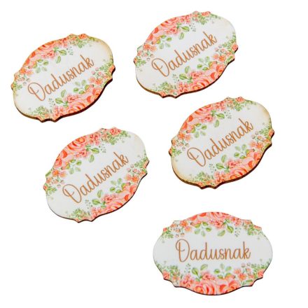 Nyomtatott dekorkarton Dadusnak 4cm 5db-os csomag