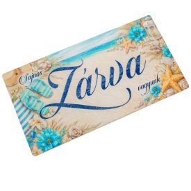 Nyomtatott fa tábla Zárva-Nyitva tengeri 24,3x13cm 