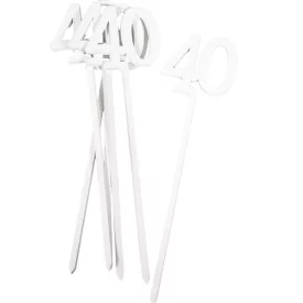 Beszúrható számok 40-es fehér 26cm 6db-os csomag
