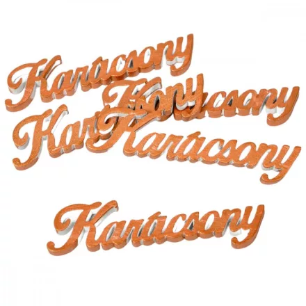 Karácsony felirat bronz metál 10cm 5db-os csomag