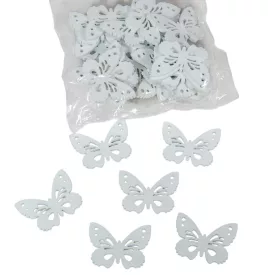 Fa pillangó fehér 4cm 30db-os csomag