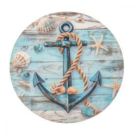   Nyomtatott fa tábla koszorú közép - Tengeres vasmacska 11,8cm