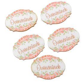 Nyomtatott dekorkarton Óvónéninek 4cm 5db-os csomag