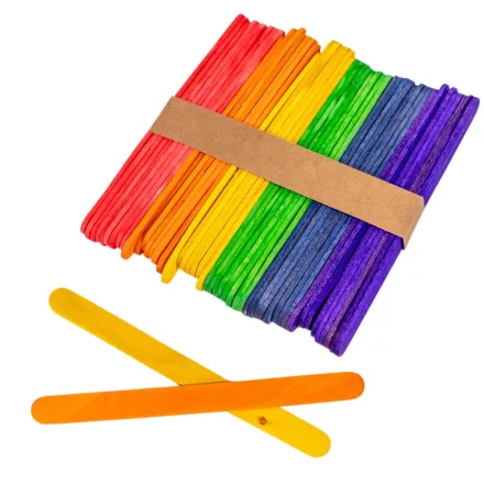 Fa spatula színes 1cmx11cm 50db-os csomag