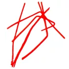 Zsenília drót piros 30cm 100db-os