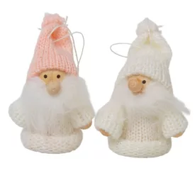 Manó textil akasztós fehér 7cm 2db-os csomag