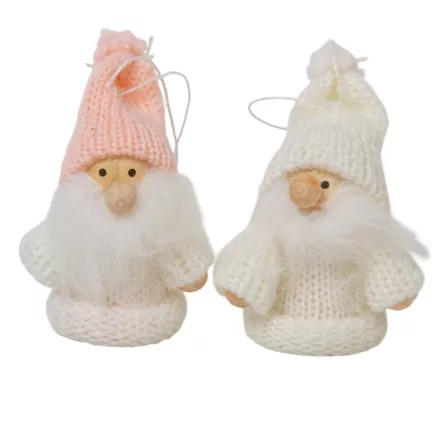 Manó textil akasztós fehér 7cm 2db-os csomag