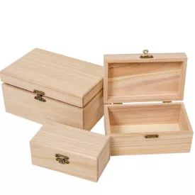 Fa doboz natúr 18-15-12cm 3db-os szett