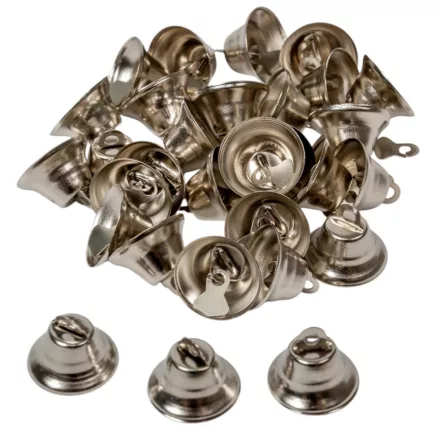 Csengő fém ezüst 2,5cm 30db-os csomag