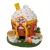 Muffin kunyhó LED-es narancsos polyresin 11,5cm