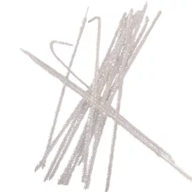 Csillámos zsenília drót fehér 30cm 100db-os