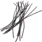 Csillámos zsenília drót fekete 30cm 100db-os