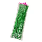 Csillámos zsenília drót zöld 30cm 100db-os