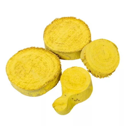 Fa szelet 1cm×3-9cm falfestékes sárga 20dkg/csom