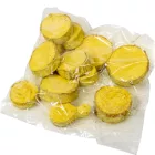 Fa szelet 1cm×3-9cm falfestékes sárga 20dkg/csom