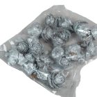 Cédrus rózsa fej 3-5cm ezüst&glitter 10dkg/csom