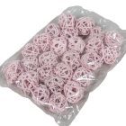 Vesszőlabda 3cm falfestékes rózsaszín 20db-os csomag