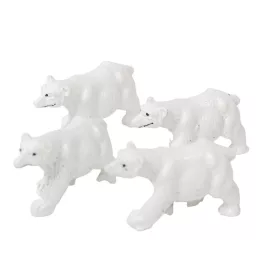 Jeges medve poly fehér M2,5cm 4db-os csomag