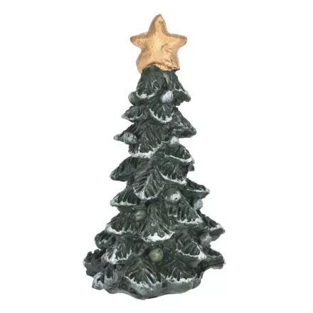Fenyőfa csillaggal polyresin zöld 4,8cm