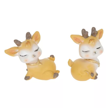 Szarvas fekvő cuki poly 6cm 2db-os csomag
