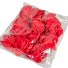 Polifoam rózsa virágfej piros 10cm 12db/csomag