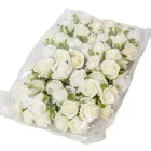 Polifoam rózsa csokor 6 virágos krém 21cm