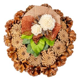 Rózsatoboz koszorú hazai szárazvirág díszítéssel 25cm Rózsatoboz koszorú hazai szárazvirág díszítéssel 25cm