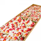 Orchidea ág gumi bordó-krém 77cm
