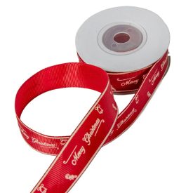 Karácsonyi szalag Merry Christmas bordó 20mmx9m Karácsonyi szalag Merry Christmas bordó 20mmx9m