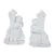 Angyal lámpással polyresin fehér 9cm