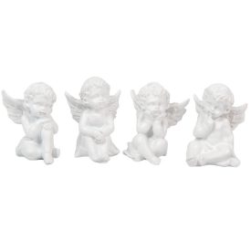 Angyal ülő poly fehér 6,5cm