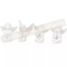 Angyal ülő poly fehér 4cm