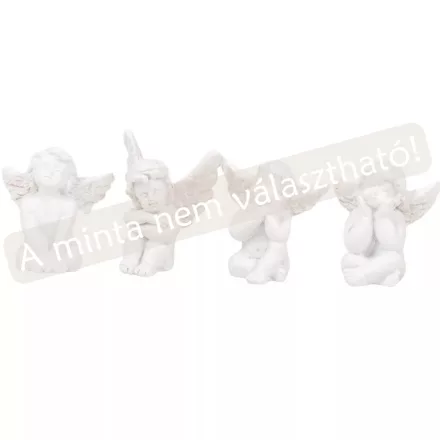 Angyal ülő poly fehér 4cm