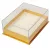 Papírdoboz akril tetővel arany M7x18x13cm