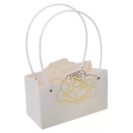 Virágtasak fehér 22x10x32cm