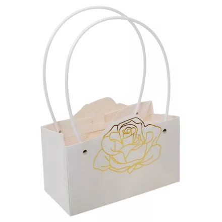 Virágtasak fehér 22x10x32cm