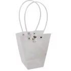 Virágtasak pöttyös fehér 16x15x8cm