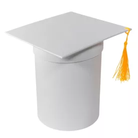 Papírdoboz ballagás fehér M18x17cm