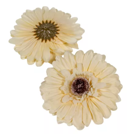 Gerbera virágfej őszi krém 12cm 4 darabos csomagban rendelhető (darab ár!)