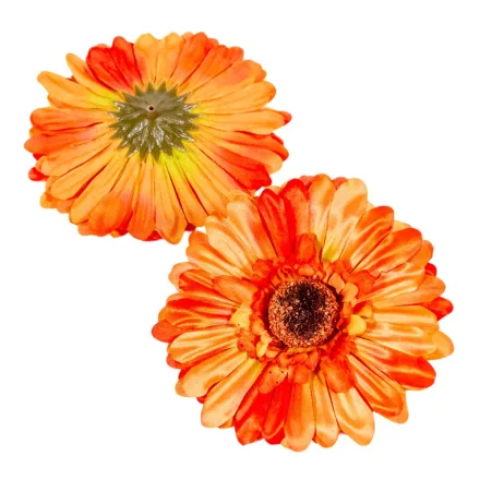 Gerbera virágfej őszi narancs 12cm 4 darabos csomagban rendelhető (darab ár!)