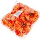 Gerbera virágfej őszi narancs 12cm 4 darabos csomagban rendelhető (darab ár!)