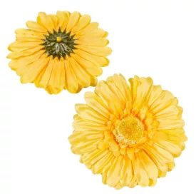   Gerbera virágfej világossárga 12cm 4 darabos csomagban rendelhető (darab ár!)