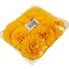 Gerbera virágfej sárga 12cm 4 darabos csomagban rendelhető (darab ár!)