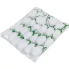 Rózsabimbó virágfej 7cm fehér 24db/csom