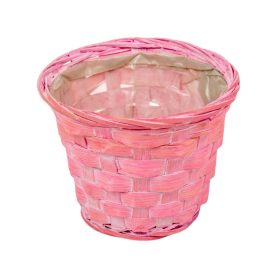 Antikolt bambusz kaspó rózsaszín 11,5x9cm