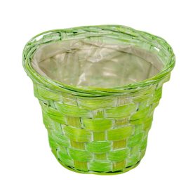 Antikolt bambusz kaspó zöld 11,5x9cm