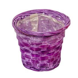 Antikolt bambusz kaspó lila 13x10cm
